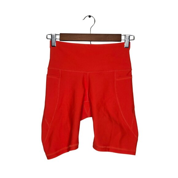 Old Navy Active Orange High Waist Biker Shirts - Picture 1 of 4